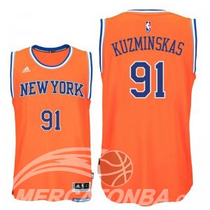 Maglia NBA Joakim Kuzminskas New York Knicks Naranja